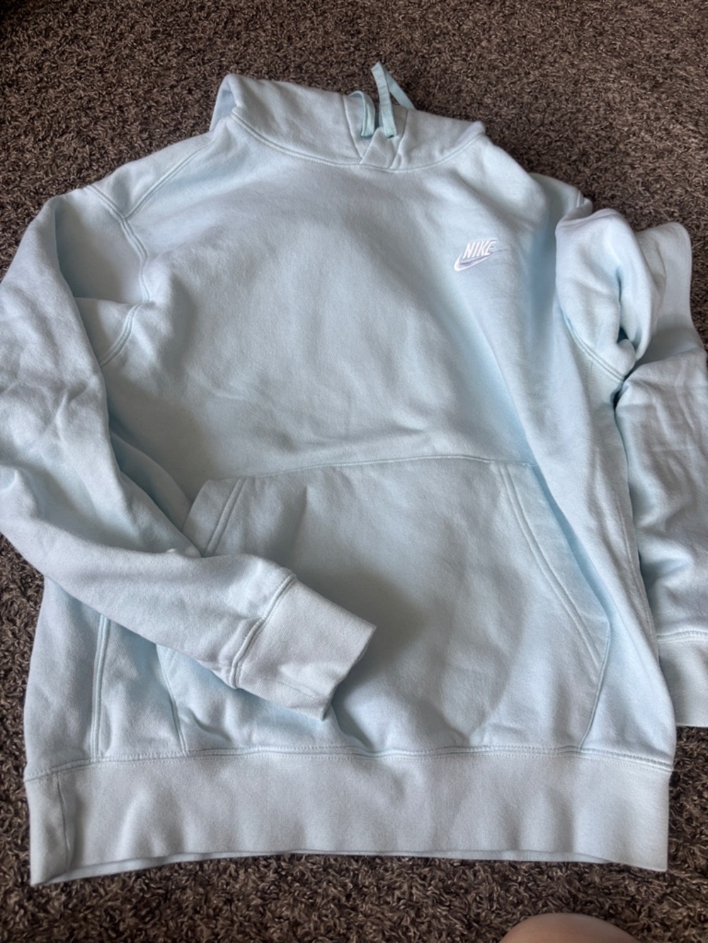 Nike Pale Blue Hoodie with White Logo